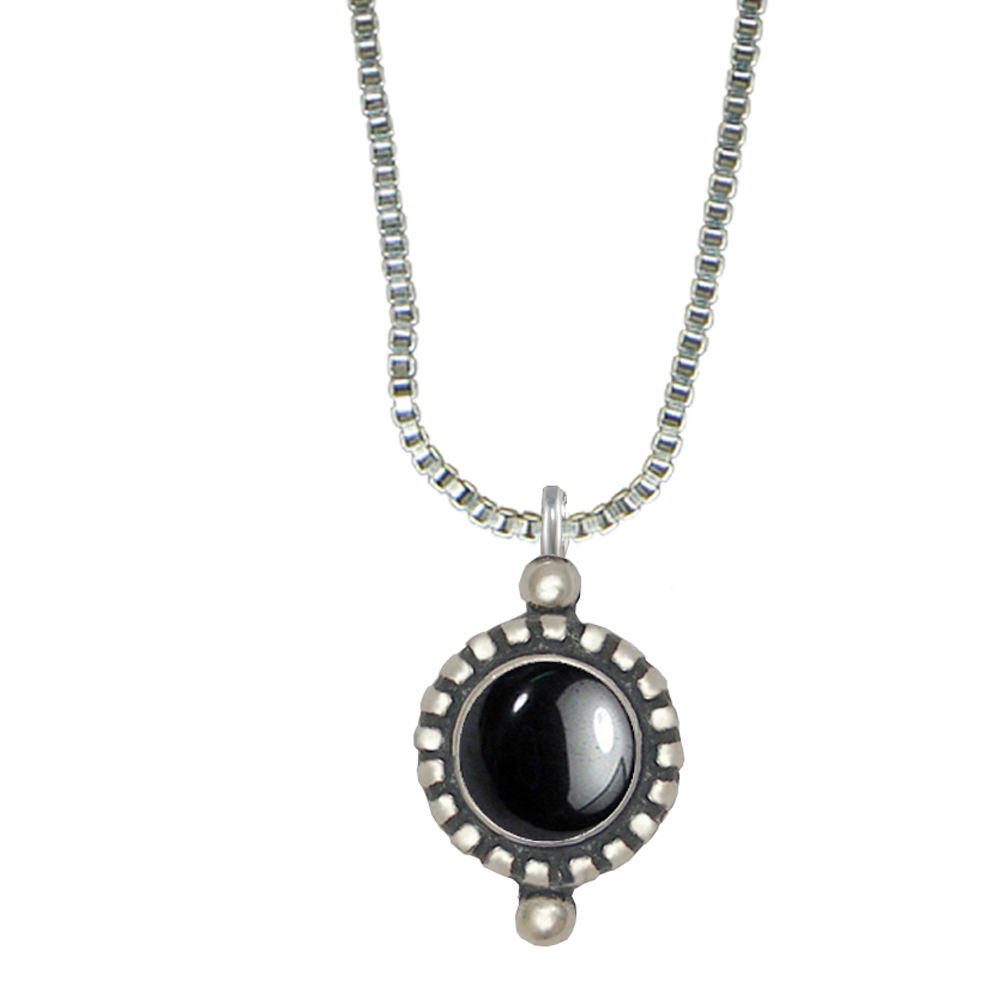 Sterling Silver Little Hematite Pendant Necklace